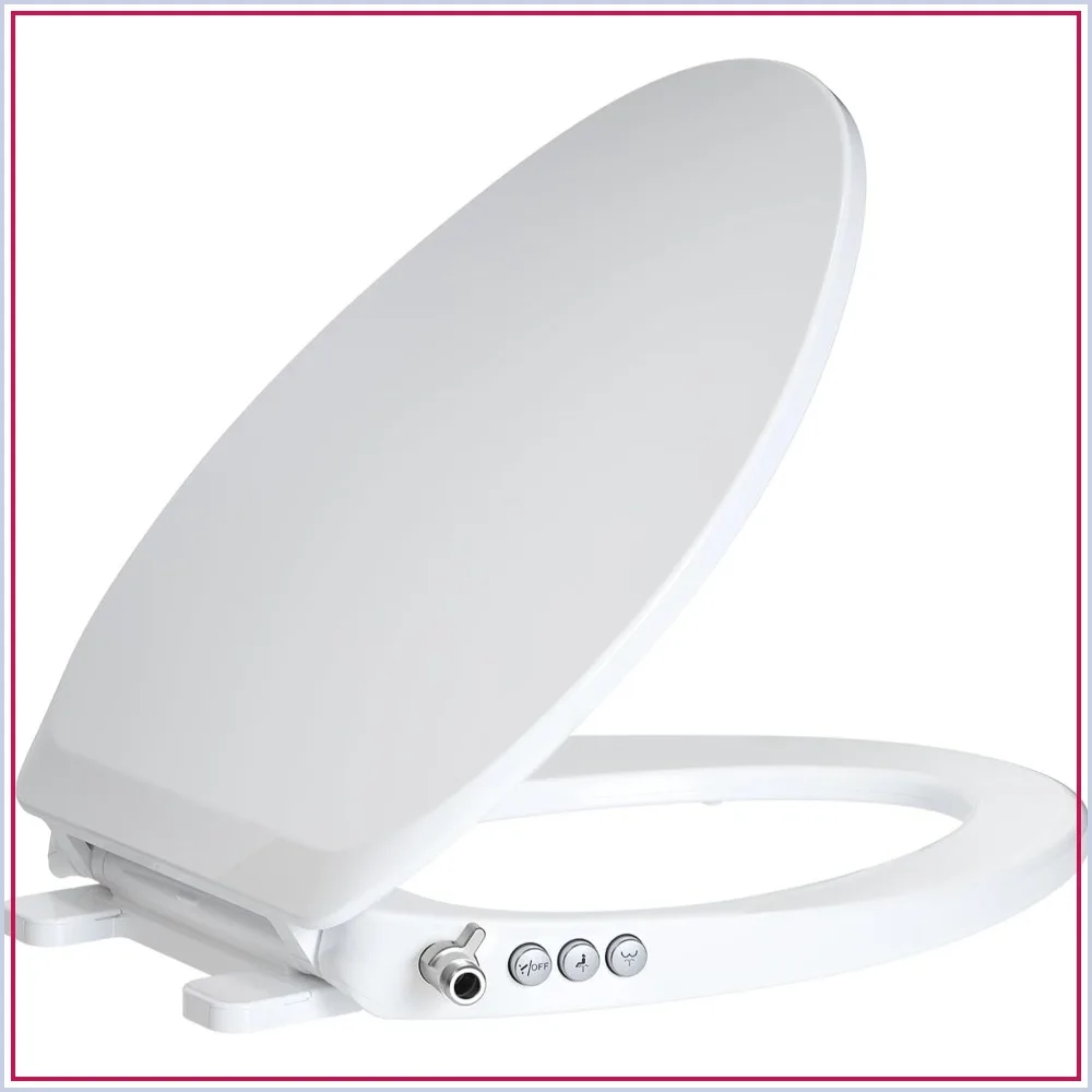 

Bidet Toilet Seat – Non-Electric, Dual Nozzles, Self-Cleaning, Adjustable Pressure, Slow-Close Lid, Fits Elongated Toilets