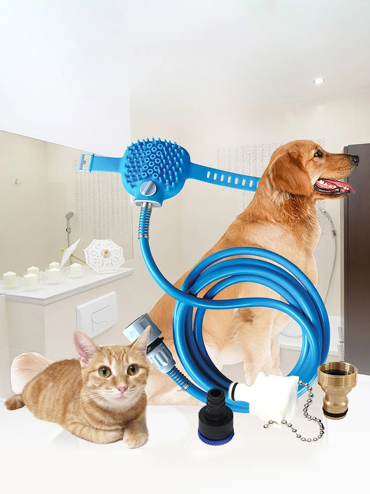 

Pet Shower Brush Shower Head Cat Brush Supplies Dog Massage Gloves