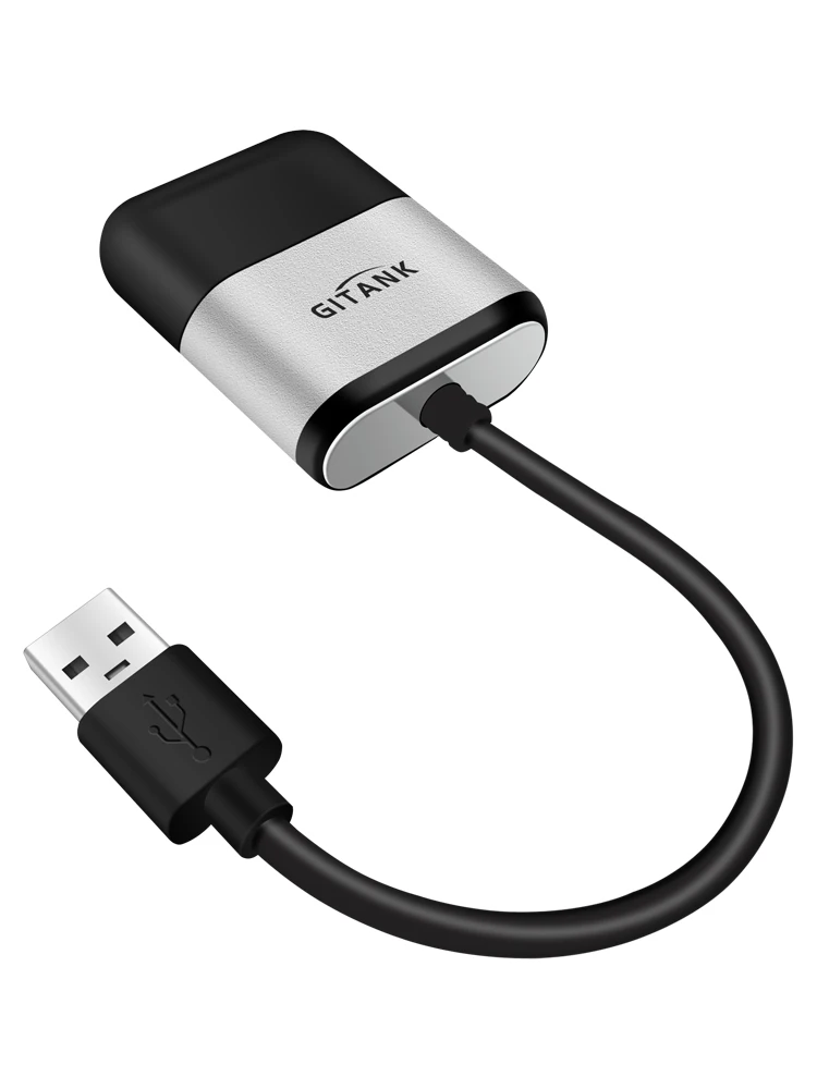 GITANK – adapter samochodowy USB Bluetooth 6.0, kompatybilny z markami GMC, Chevy, Honda, Infiniti, Nissan, Toyota, Lexus, umożliwiający odtwarzanie muzyki z urządzeń iPod. — 2