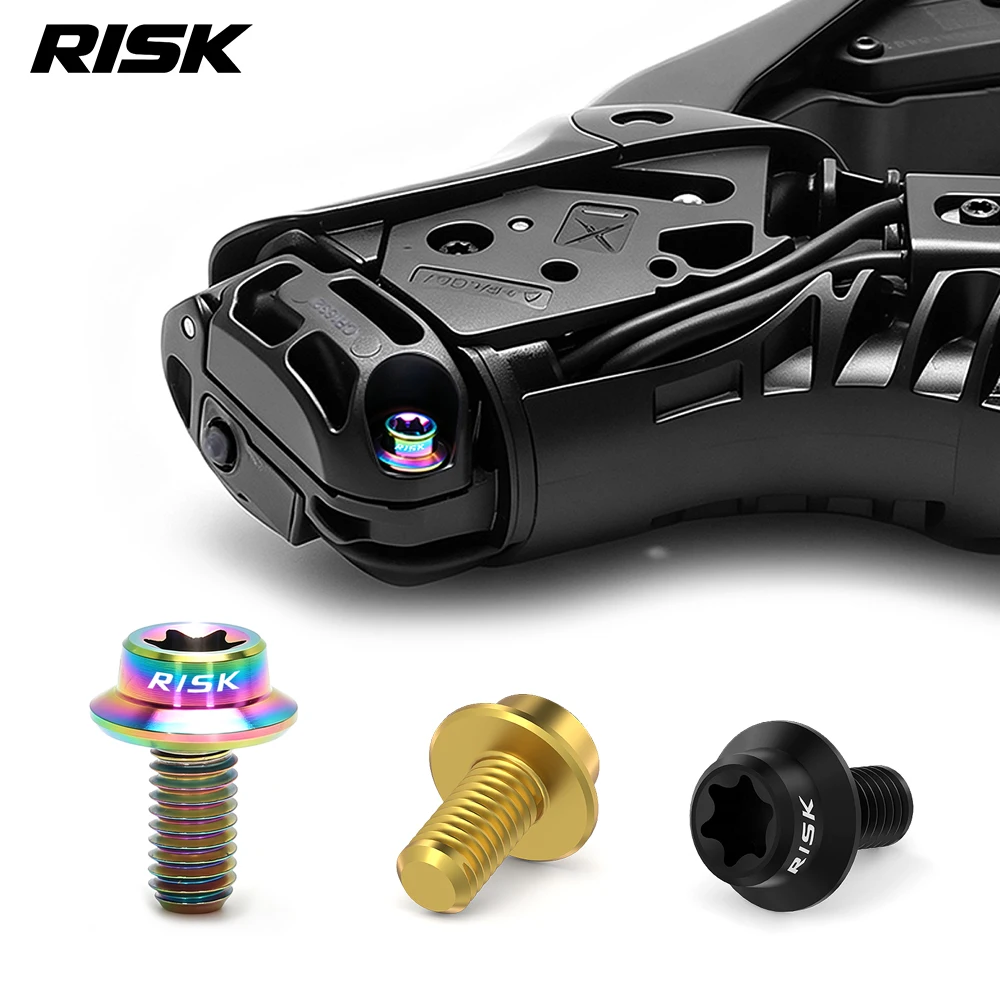 RISK Road Bike Titanium Shifter Battery Compartment Fixing Screws Shifter Battery Box Fixed Ti Bolt forR7170/R8170/R9270 Bicycle