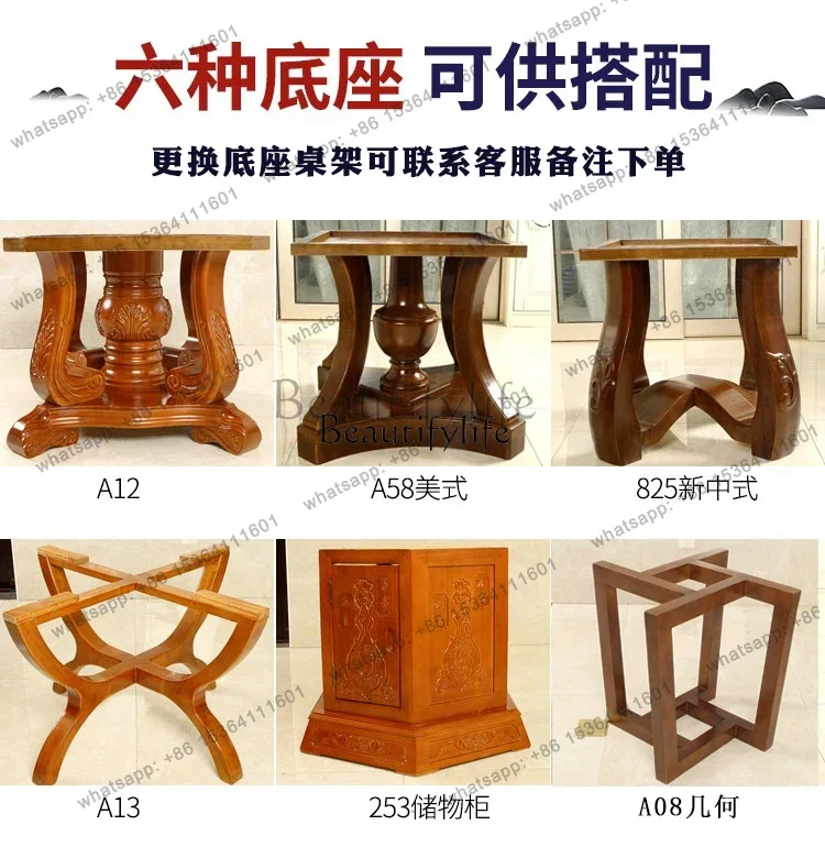 Table Multi-Functional Variable Household Space-Saving Folding Dining Table Solid Wood Rotating RetractSS