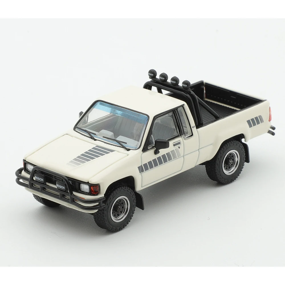 GCD 1/64 Toyota Hilux Left Rudder Pickup Truck Model Diecast Car Collection Toy Station Vehicle with Display Box Gifts