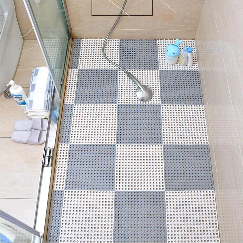 Anti Slip Pvc Bath Mats with Sucker 30X30cm Massage Carpet Floor Rug for WC Shower Room Kitchen Drain Feet Pad Table Cup Mat