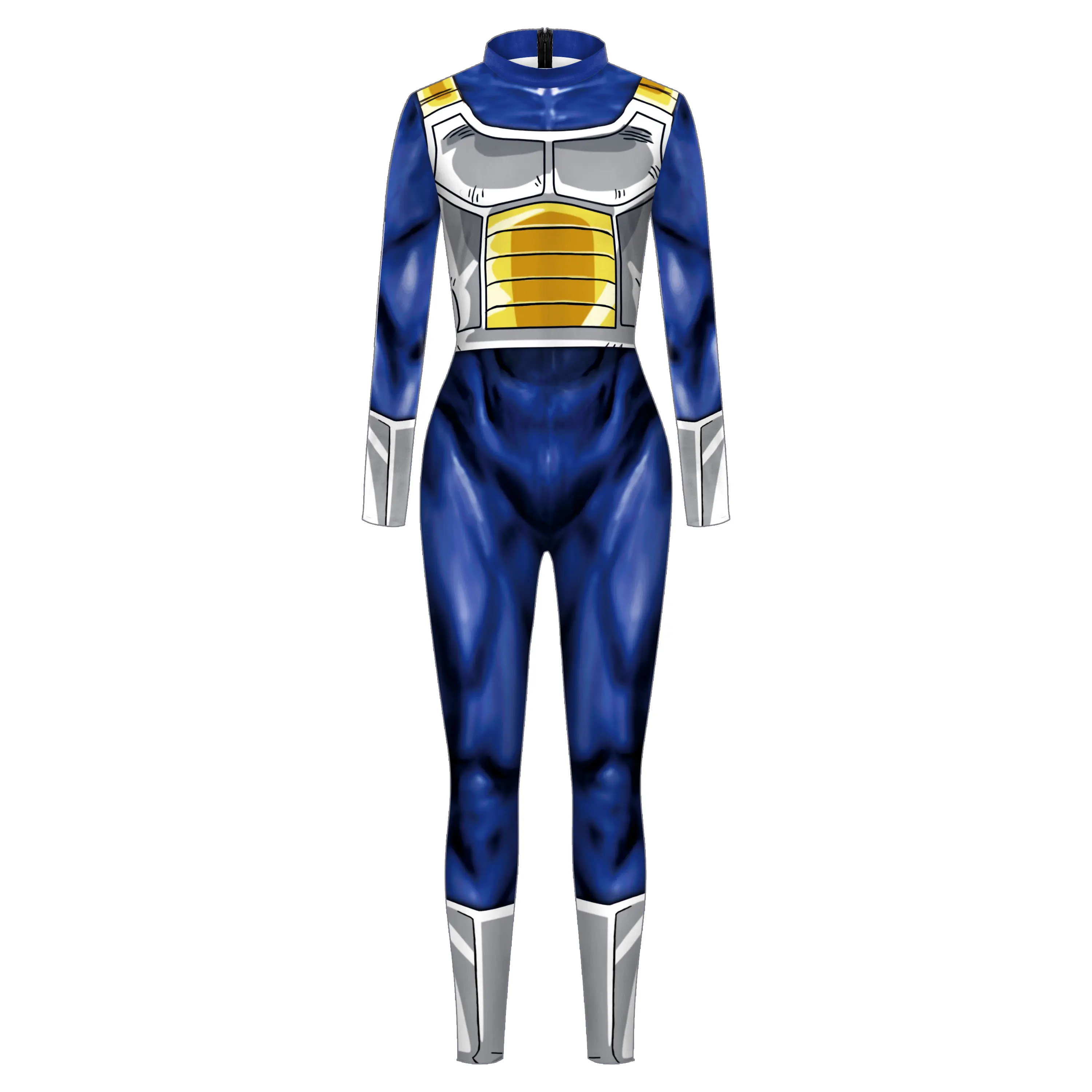 Zawaland Anime Druck Phantasie Outfit Langarm Cosplay Erwachsene Kostüm Catsuits Muscle Herren Body Engen Zentai Overall