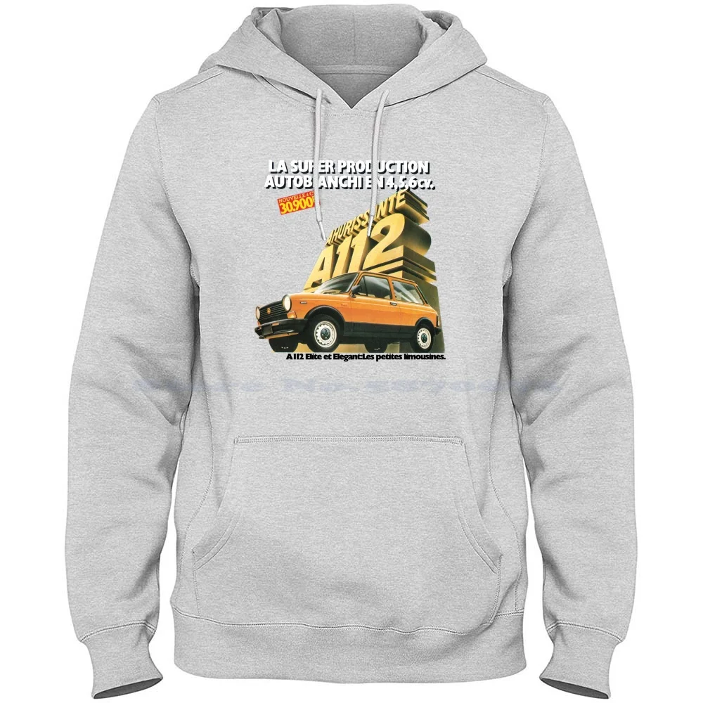 A112 100% Cotton Hoodie A112 Abarth Fiat 500 Italian 1970s 1980s 1990s Gti Xr3 Dad Mum Fathers Day Mothers Day Retro