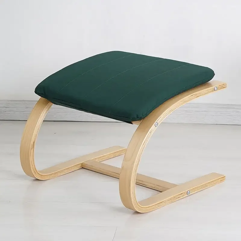 

Modern Nordic Shoe Stool Solid Wood Round Ottomans Feet Bonn Rocking Chair Leisure Modern Simplicity Individual Home Furniture