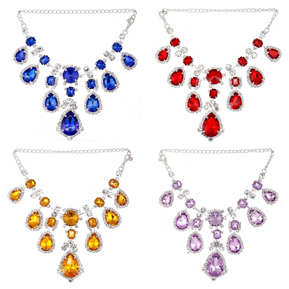 

Rhinestone anklet, high-heeled anklet, white, blue, purple, pink, red, gold, crystal wristband