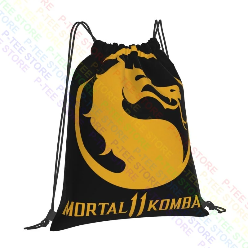 Mortal Kombat Xi Dragon Logo Drawstring Bags Gym Bag Fashion Swimming 3d Printing Clothes Backpacks