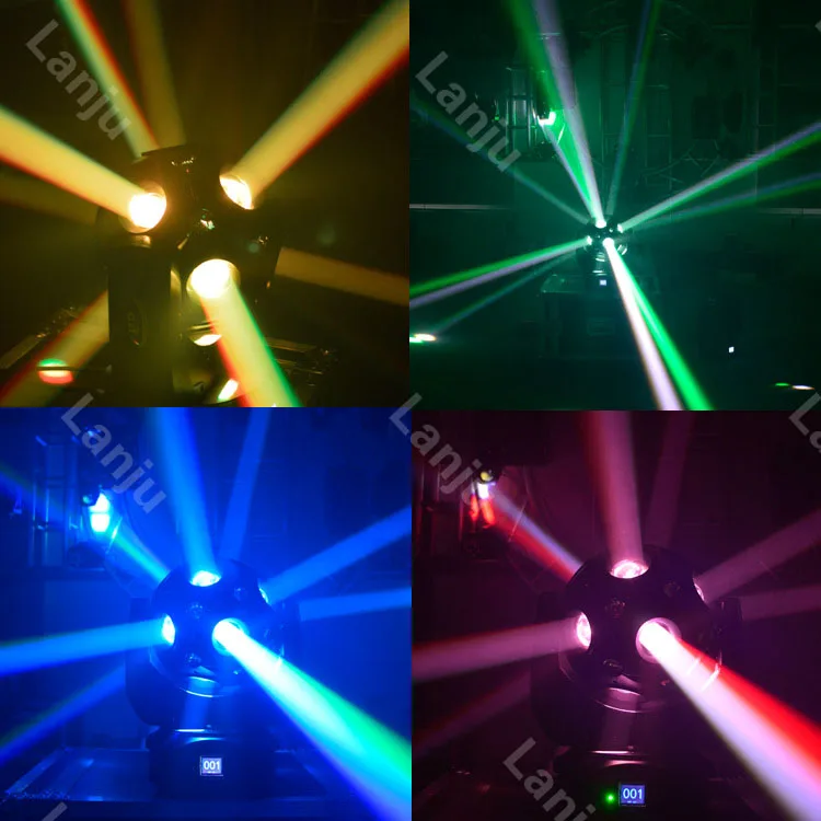 Профессиональный сценический эффект освещения Disco Party Ball Light DMX 12X10W 4in1 LED Bead Mobile Head Football Lamp Bar DJ Lights Games