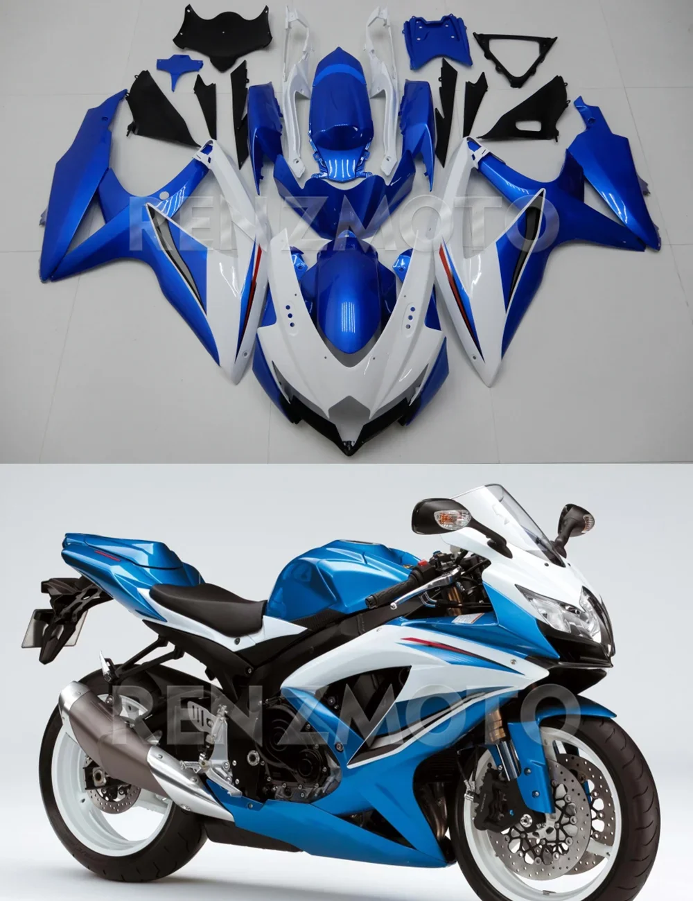 For SUZUKI GSXR600 750 GSXR750 600 K8 Motorcycle Fairing Set Body Kit decoration Plastic Guard Plate Accessories Shell Injection