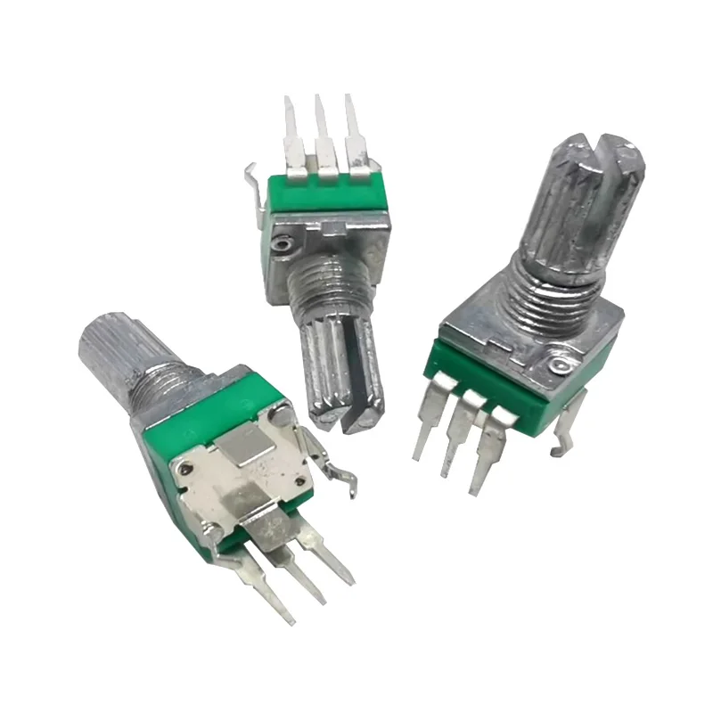 5PCS Precision Potentiometer R09 Type 097 Vertical Bent Foot Single Connection B502 B103 B503 B104K B504 15 Spline