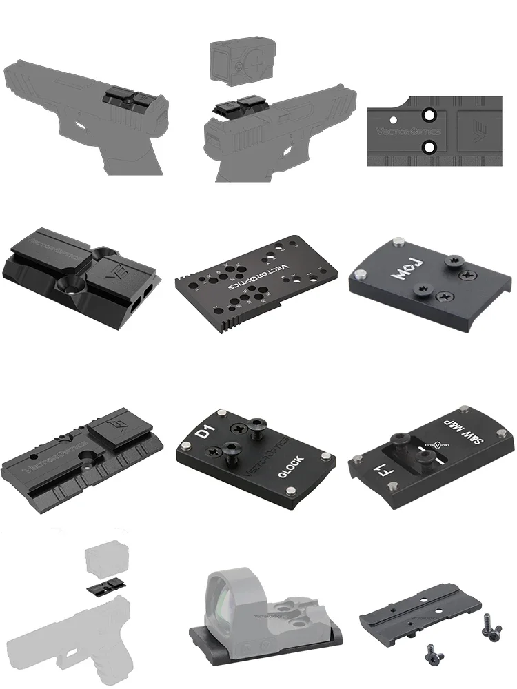 Vector Optics Pistolen-Rotpunktvisier & Schienenmontage-Adapter Passend für Vector Optics Frenzy Rotpunktvisier
