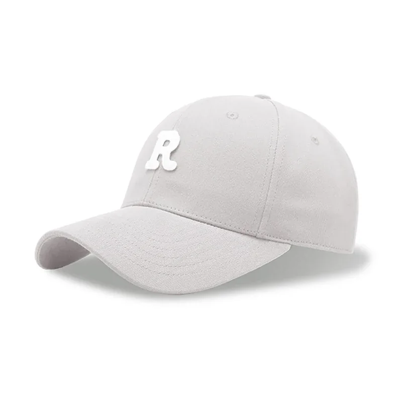 R Letter Baseball Cap Men Women Cotton Large Size Hat for Big Head 65-70cm 60-65cm 56-60CM