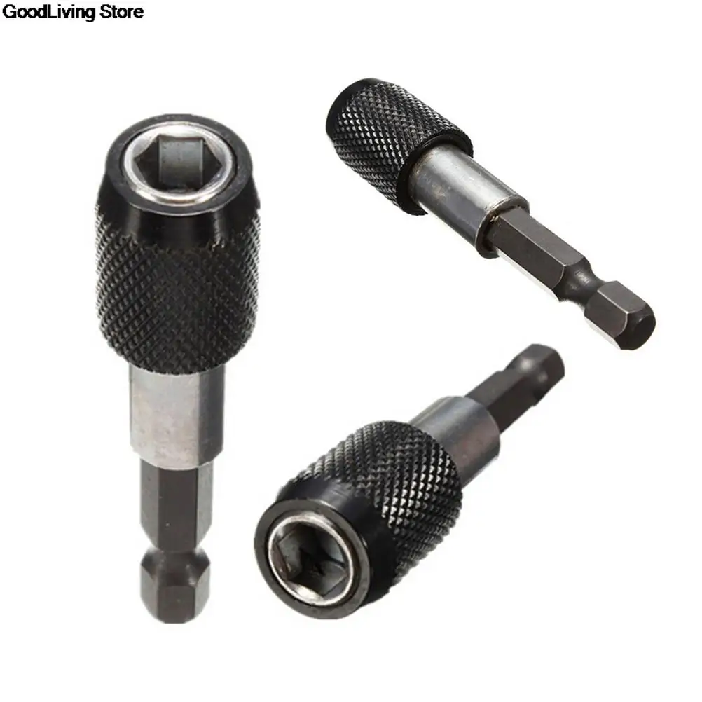 1 pçs 60mm titular de broca magnética elétrica liberação rápida chave de fenda bit titular 1/4 hex shank acessórios da ferramenta elétrica broca