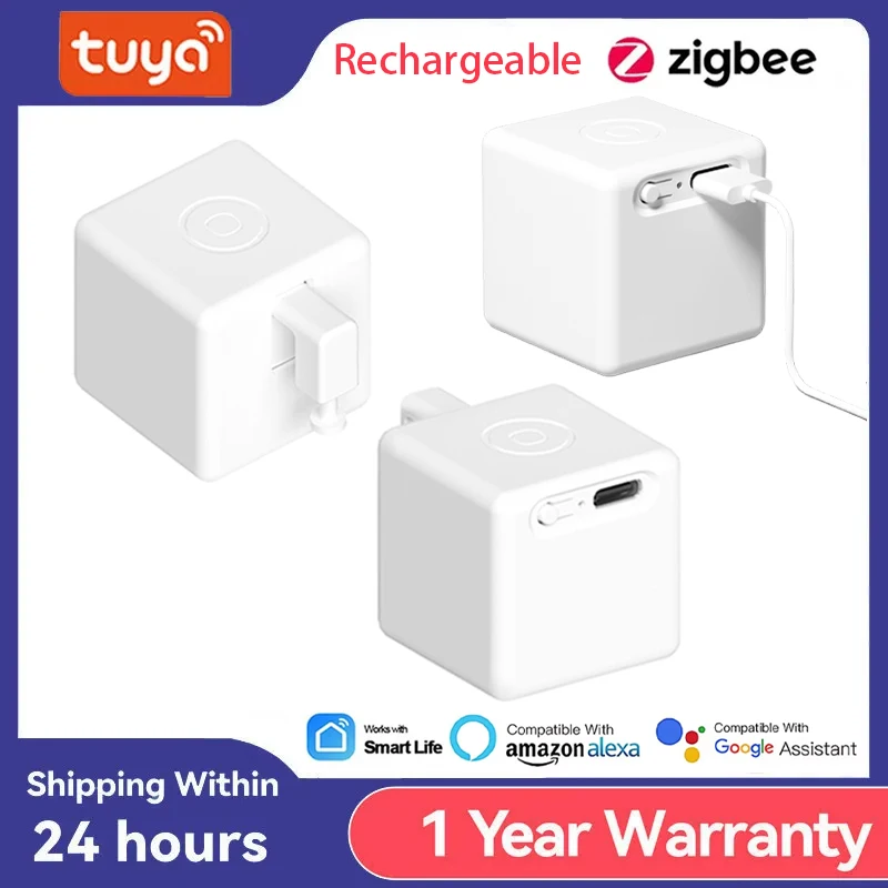 

Tuya Smart Touch Finger Robot ZigBee 3.0 Заряжаемый переключатель Кнопка Толкатель Бот Дистанционное управление Поддержка приложения Alexa Google Home Alice