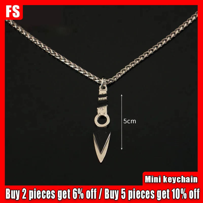 5cm Valorant Jett Kunai Necklace Alloy Keychain Model Melee Weapon Replica Game Accessories Bag Key Ring Knife Toys Gifts Boys