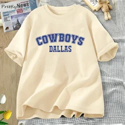 Cowboys Football T-Shirt Women Men Cotton Dallas Gameday T Shirt Female Clothing Causal Short Sleeve T Shirts Basic Tops Clothes