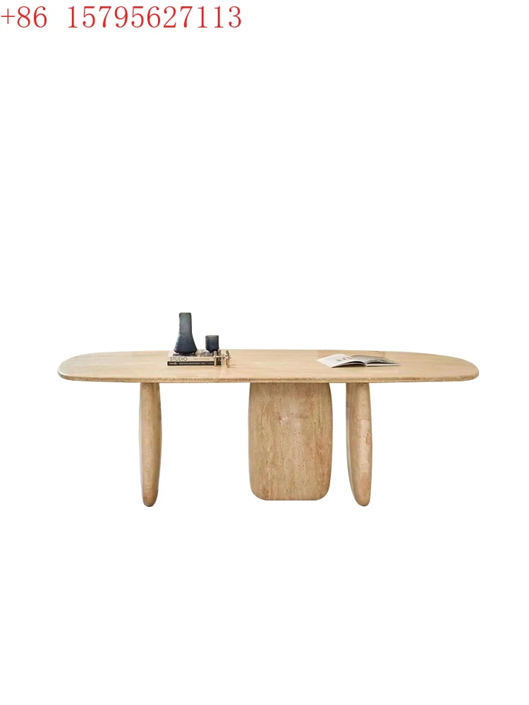 

Обеденный стол из натурального травертина для небольшой квартиры, дизайнерский, элитный, современный, квадратный, на 6 персон