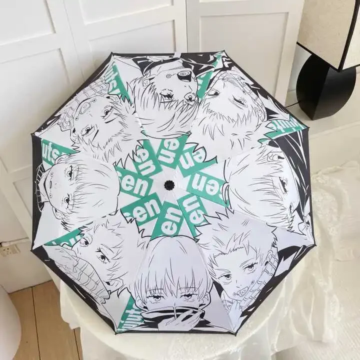 Anime Game Jujutsu Kaisen Inumaki Toge Cosplay Portable Parasol Windproof Rain Fold Dual Purpose Folding Sun Umbrella Xmas Gift