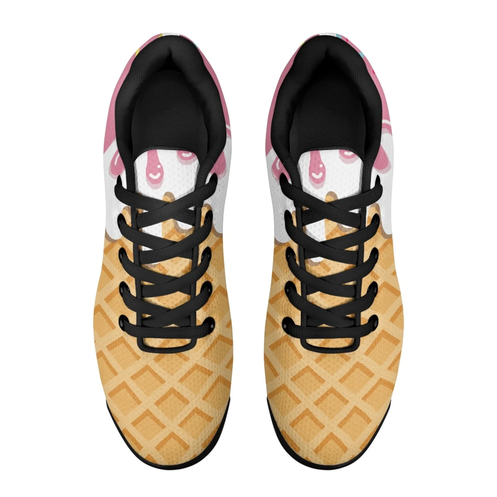 PENSTROLL Ice Cream Print Comfort Tennis Shoe Tennis Fashion Sneakers for Fitness Air Cushion Mens Running Shoes