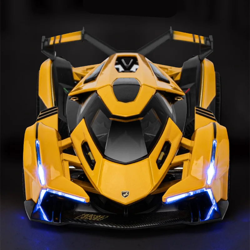 1:32 V12 Vision GT Gran Turismo Alloy Concept Sports Car Model Diecasts Racing Car Vehicles Model Sound and Light Kids Toys Gift