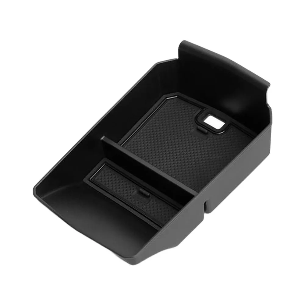 For Renault For Espace 6 VI 2023-2027 Armrest Console Storage Box with Non-Slip Mat Black Plastic 20 cm x 14 cm x 6.5 cm
