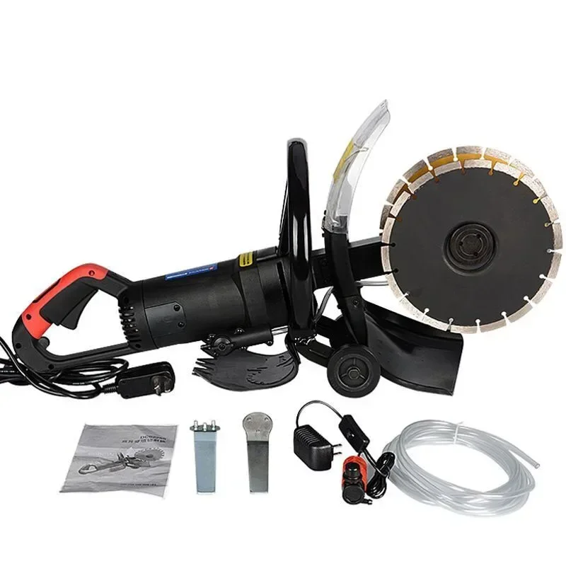 Top Quality First Cross Border 2300W Double Saw Blade Chasing Wall Water And Electricity Installation Dust-free 255 Concrete Red