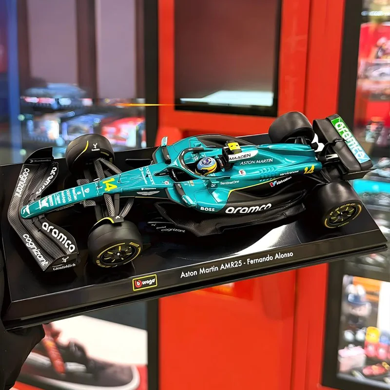 Bburago 1:24 Aston Martin AMR25 #14 Fernando Alonso 2025 F1 Race