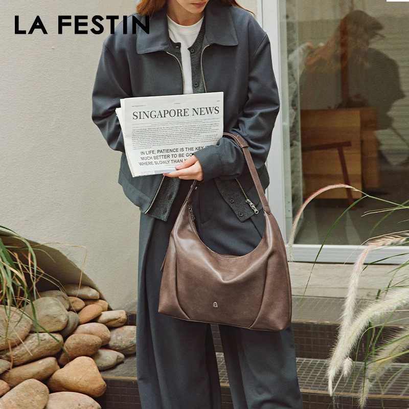 

LA FESTIN Original Women's Shoulder Bag 2025 New Designer Bags Ladies Leather Bag Large Capacity Handbags Women