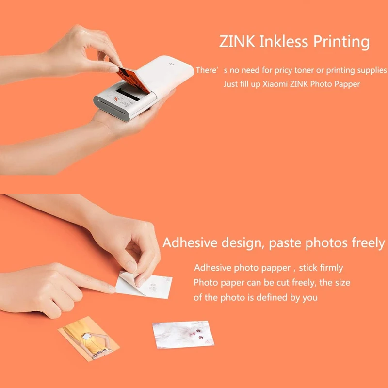 Mi przenośne arkusze papieru do drukarek fotograficznych ZINK samoprzylepne do drukarki fotograficznej XiaomiPocket 2x3 cala 20 arkuszy papieru do drukarek fotograficznych — zdjęcie produktu 2