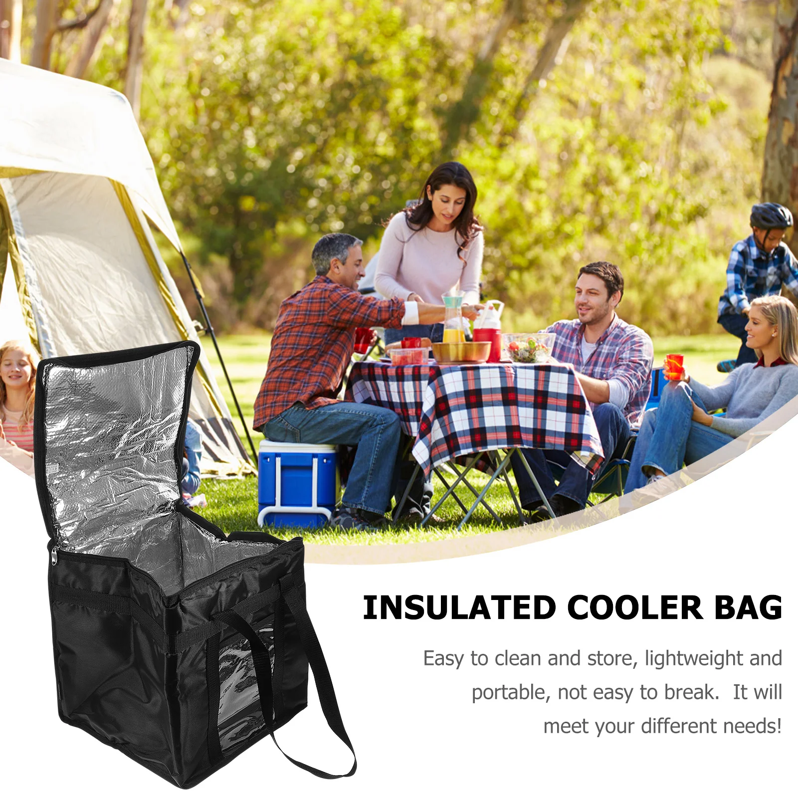 

Многоразовая изолированная сумка для доставки горячих продуктов, портативная термопереноска для еды, изолированный холодильник, сумка для продуктов, переноска