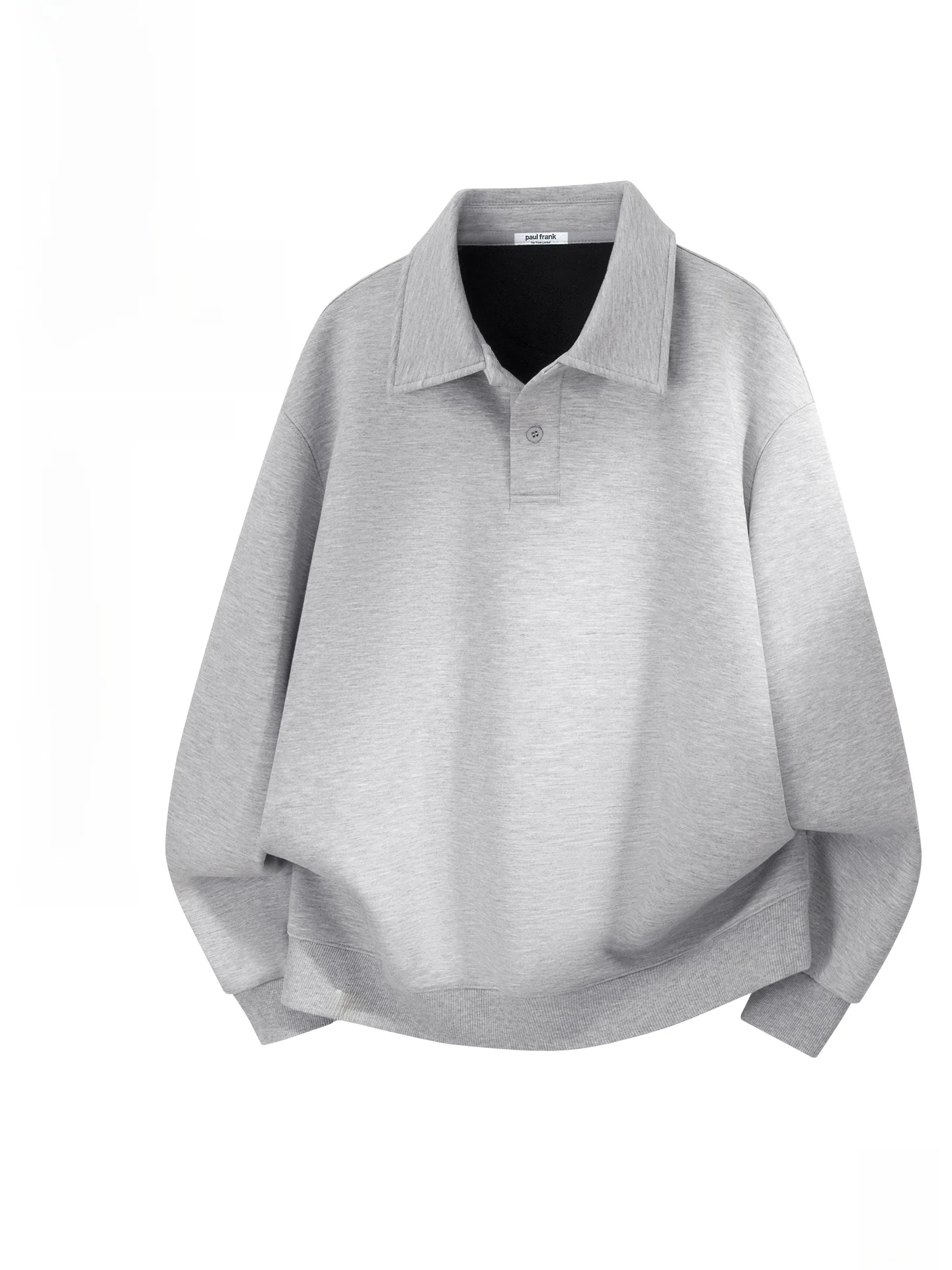 

Men's Fce Lined American Sle Hoodie Heavyweight Collar Sweatirt ey Autumn Winter Casual Wear