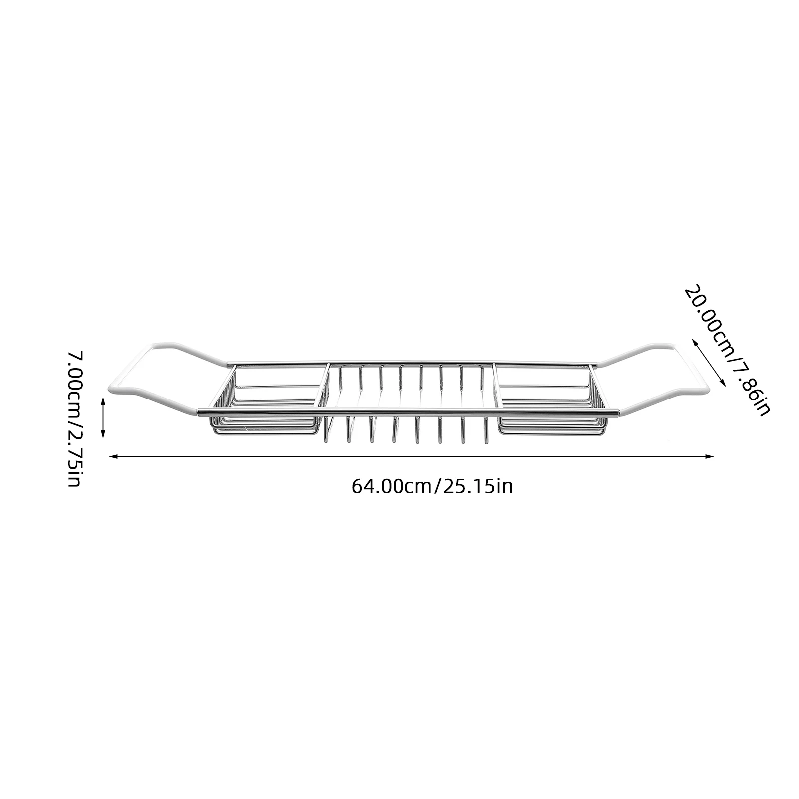 صينية حمام للحوض ضد الحائط، ملحقات رف حوض الاستحمام من الفولاذ المقاوم للصدأ أثناء السفر