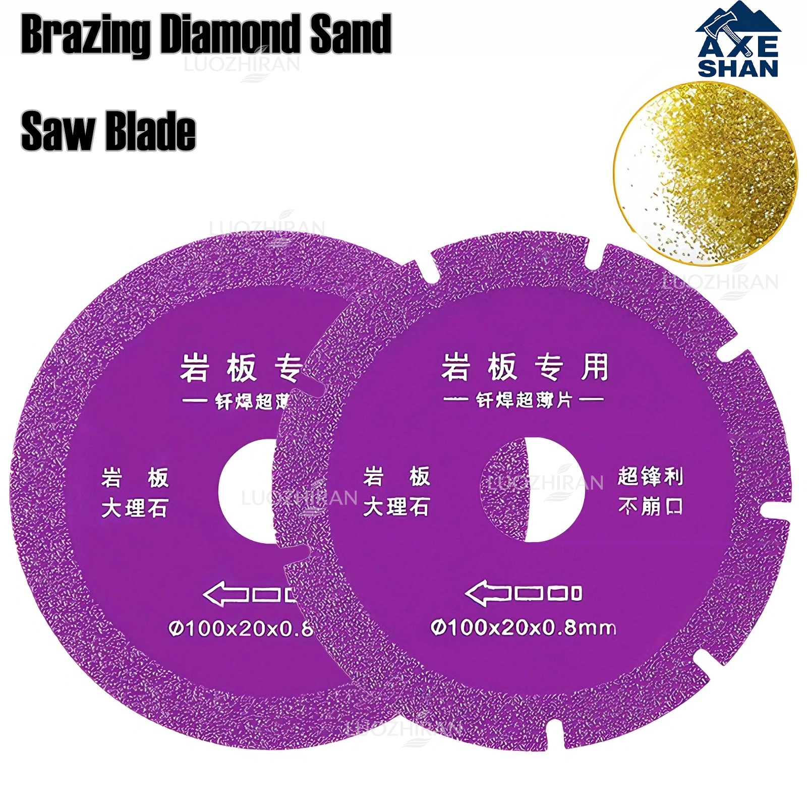 

100mm(4″‌) Brazed Diamond Saw Blade Cutting Grinding Disc for Marble Ceramic Glass Rock Plate Cutter Angle Grinder Accessories