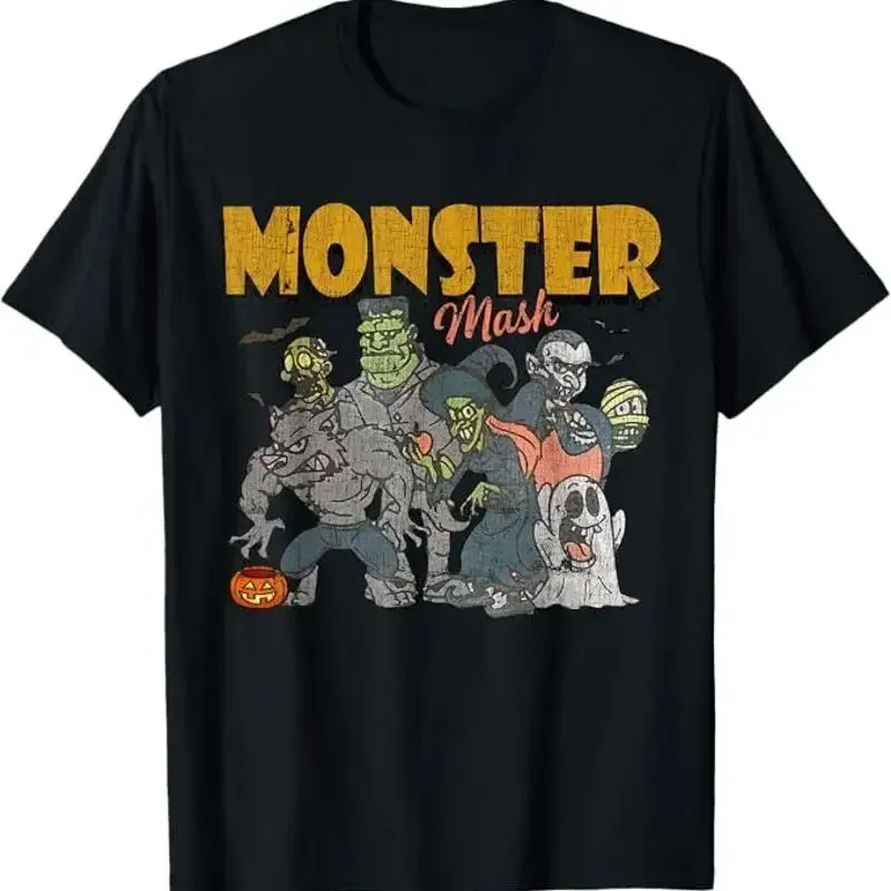 Monster Mash Vintage Ghost Halloween Funny T-Shirt