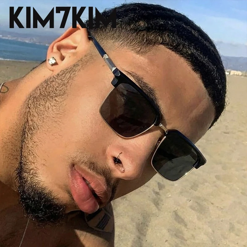 

2026 Luxury Brand Steampunk Square Sunglasses Men Black Gold Metal Driving Sun Glasses for Male Outdoor Vintage Fashion Eyewear