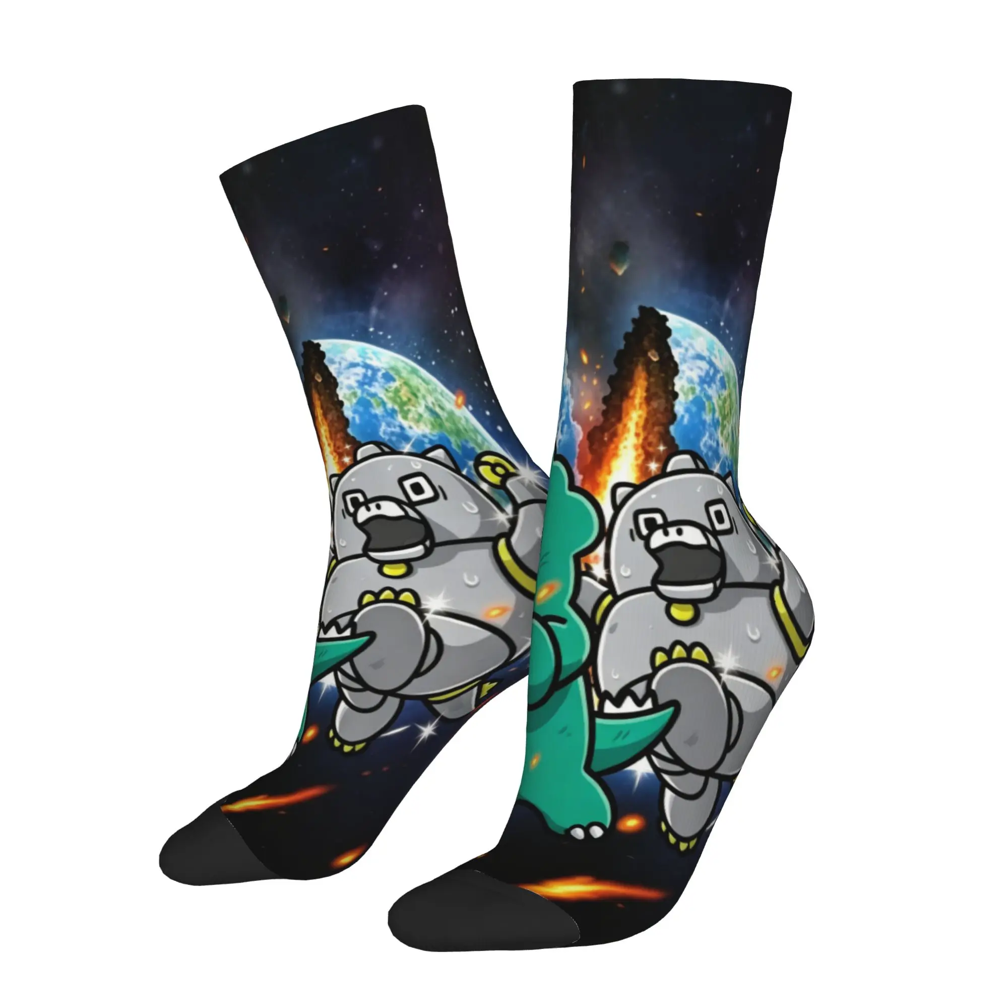 Chibi Monster Raids Again Socks Men Women Polyester Casual Movie Socks Novelty Spring Summer Autumn Winter Middle Tube Socks