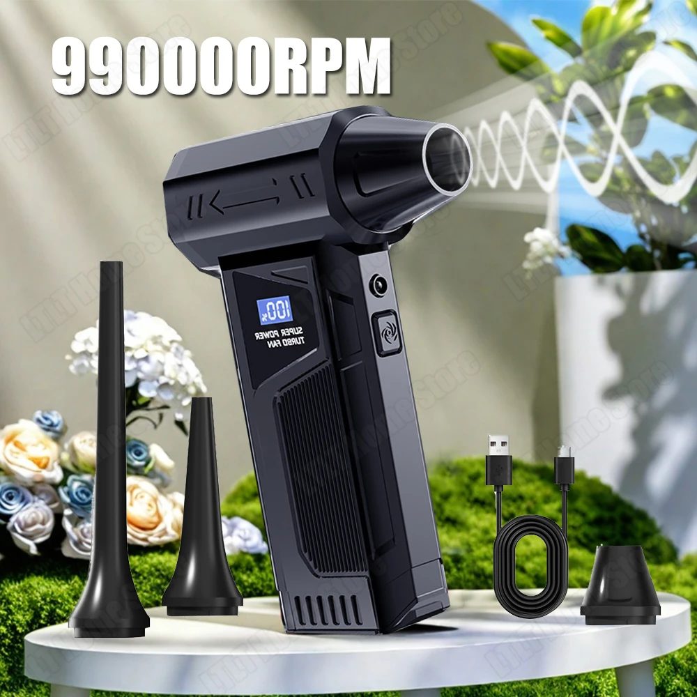 

Turbofan High Power Jet Fan 990000RPM Brushless Motor Variable Speed Dust Blower Cleaning Tool Air Duster Air Blower Handheld