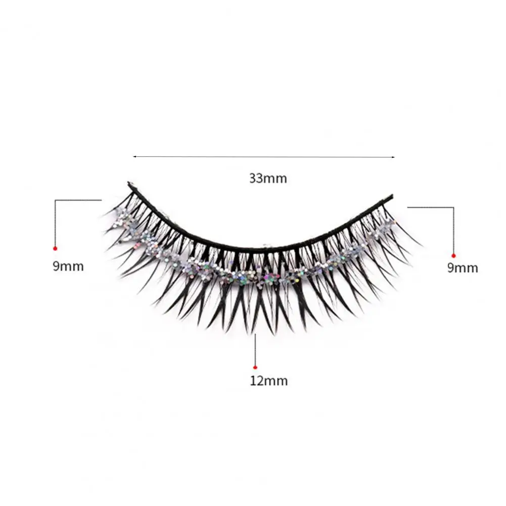 5 Pairs Stage Catwalk Eyelash Glitter Sequins Performance Bushy Of Fake Eyelashes False Lashes Glitter Lashes Eyelash Extensions