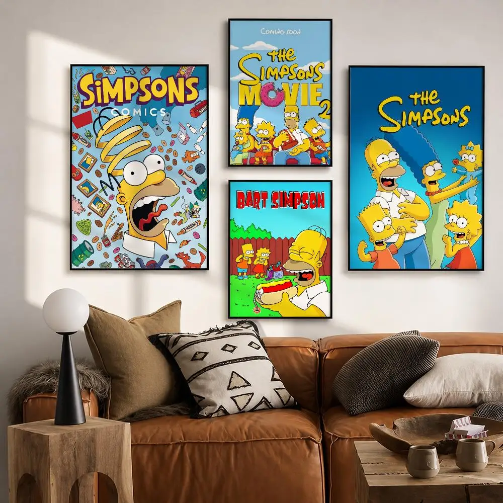 T-The S-Simpsonss Poster HD Wall Art Print for Bedroom Living Room Office Bar Modern Aesthetic Home Decor