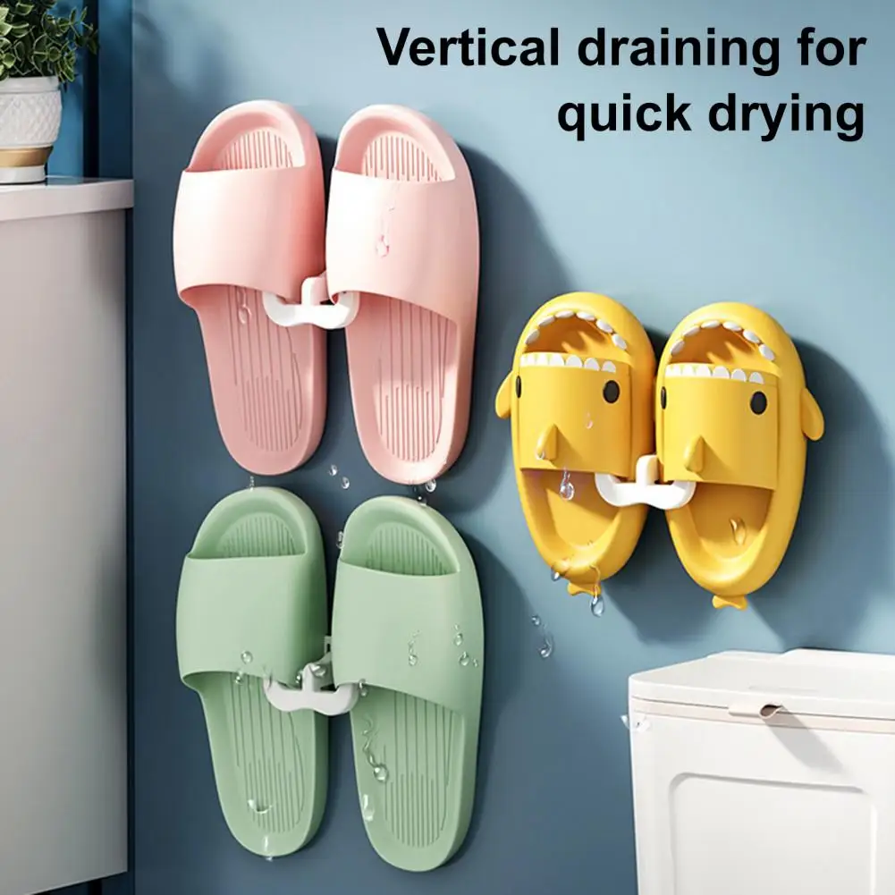 Shoe Organizer Bathroom Slipper Rack 4-pack U-shaped Slipper Rack Wall Mounted Storage Organizer Strong Load-bearing Shoe Holder