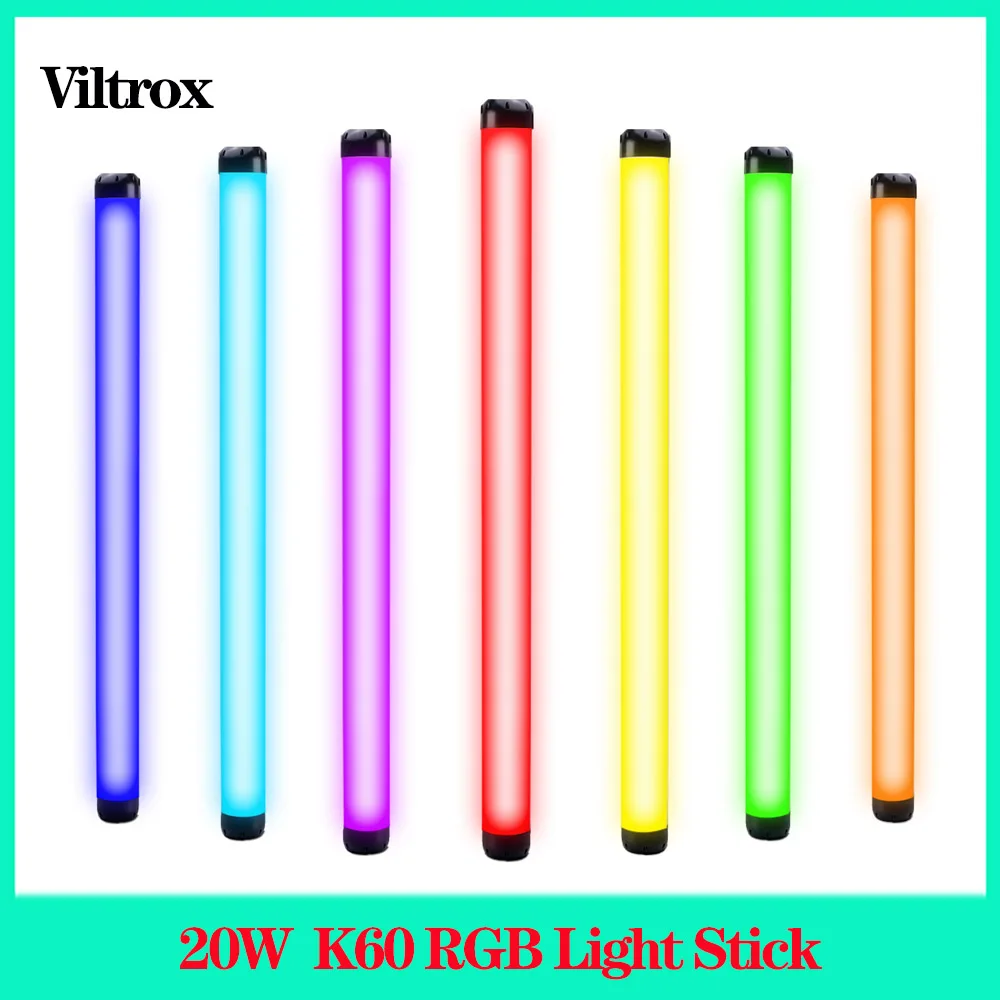 

VILTROX K60 RGB Light Stick 20W High Brightness 2500K~8500K RA≥95 TLCI≥97 Control Via Mobile APP 26 FX Lighting Effects Lamp