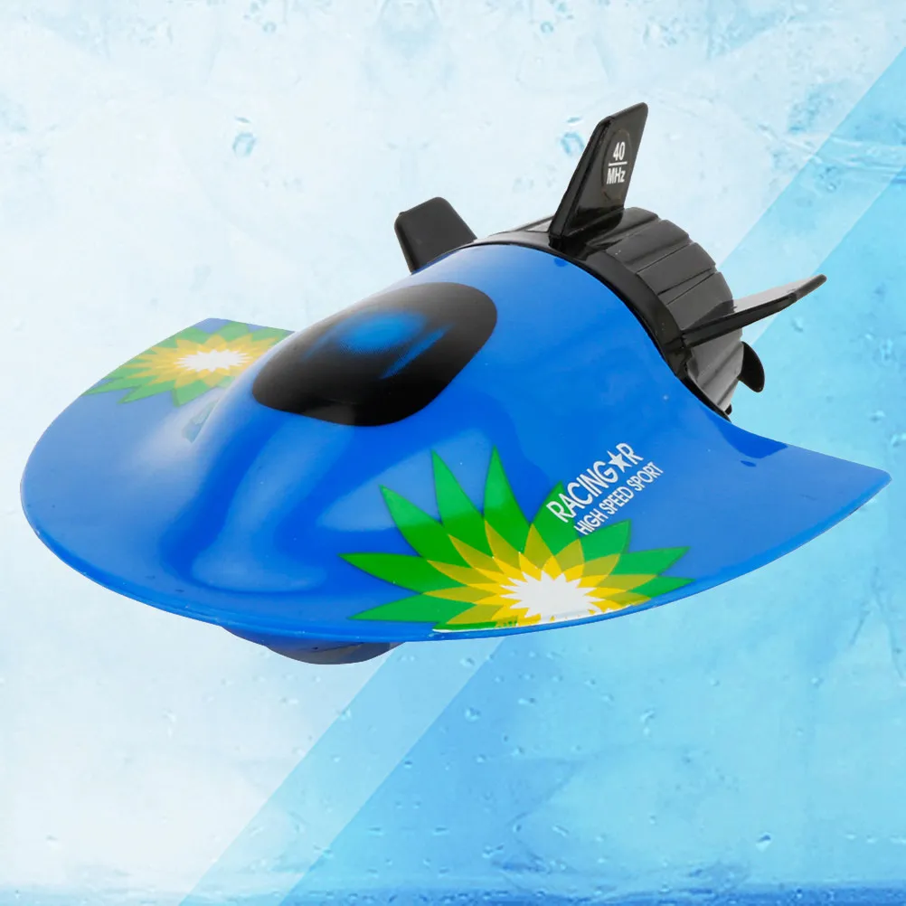 

Mini Rc Submarine Blue 11Cm Electric Radio Control Racing Boat Waterproof for Bath Pool Fish Tank Remote Control