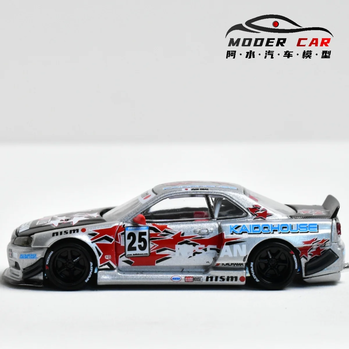Kaido House+MINIGT TSM 197 1:64 Подарочная модель GTR R34 25 #   Модель автомобиля из литого металла