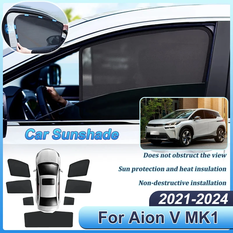 

Car Mesh Sunshades For Aion V Accessories MK1 2021-2024 Sunshades Magnetic Privacy Protection Visor Curtains Auto Accessories