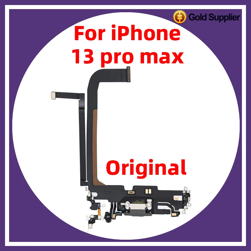 

Original For iphone 13 pro max 13pro max Charging Port Flex Microphone Mini USB Charger Dock Connector Repair Replacement Parts