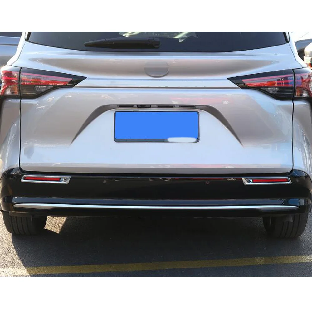 Rear Fog Light Lamp Frame Trim Covers Decoration Car Eyebrow Exterior Accessories Stickers 2Pcs For Toyota Sienna 2021 2022 2023 - view 5