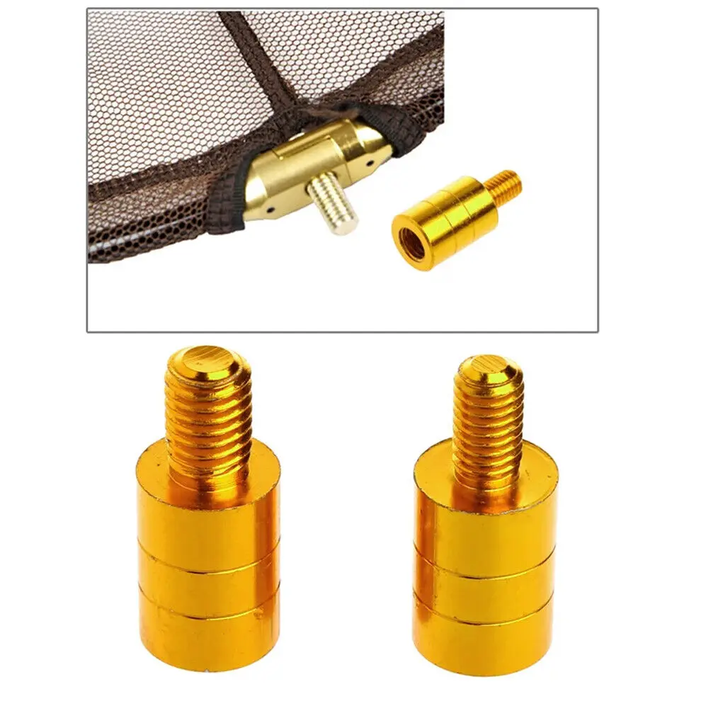 1Pc Fischernetz Stange Pod Stecker M6/M8/M10/M12 Aluminium Legierung Schraube Net Kopf Adapter angeln Landung Harpunen Angeln Werkzeuge