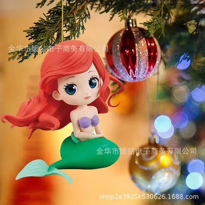 Disney Princess Cartoon Christmas Tree Ornament Pendant Anime Figures Snow White Frozen Elsa Anna Home Christmas Decoration Toys