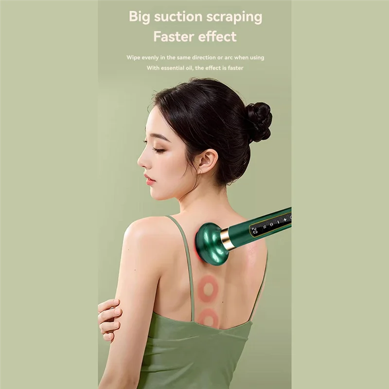 A83G-Pressure Cupping Cellulite Cupping Cupping Cellulite Massager Electric Scraper Green